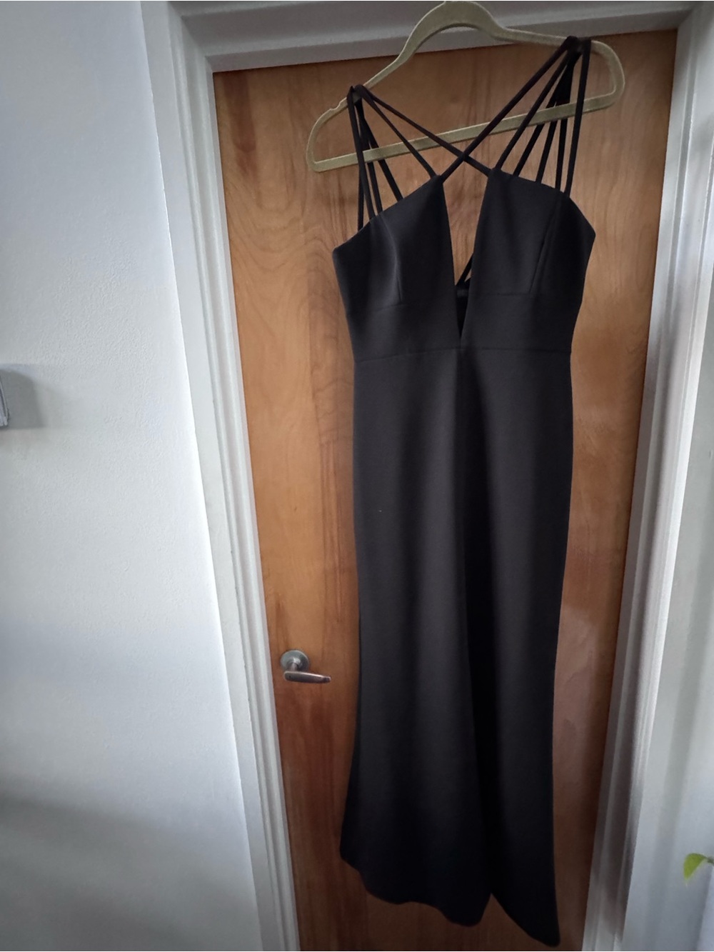 BCBGMaxAzria Black Criss-Cross Gown
